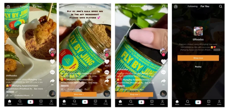 Examples of different Tiktok ad formats