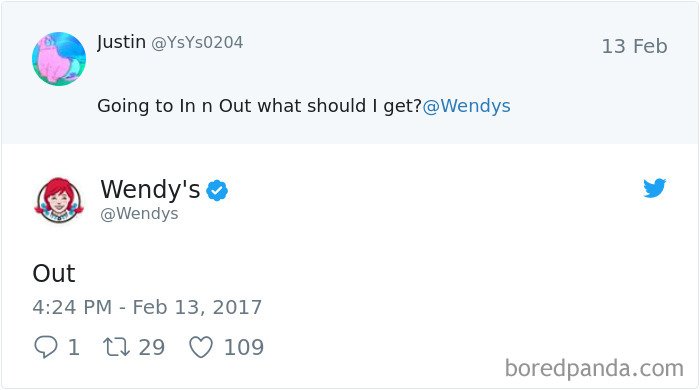 Wendy's twitter post as an example to increase social media engagement