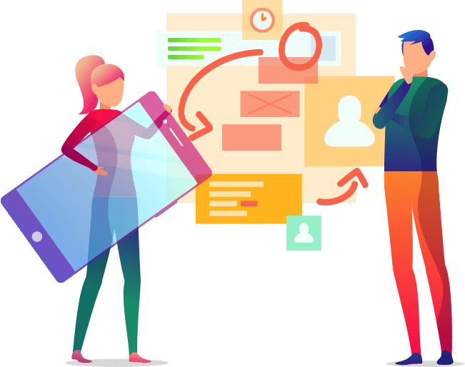 landing app layout vector