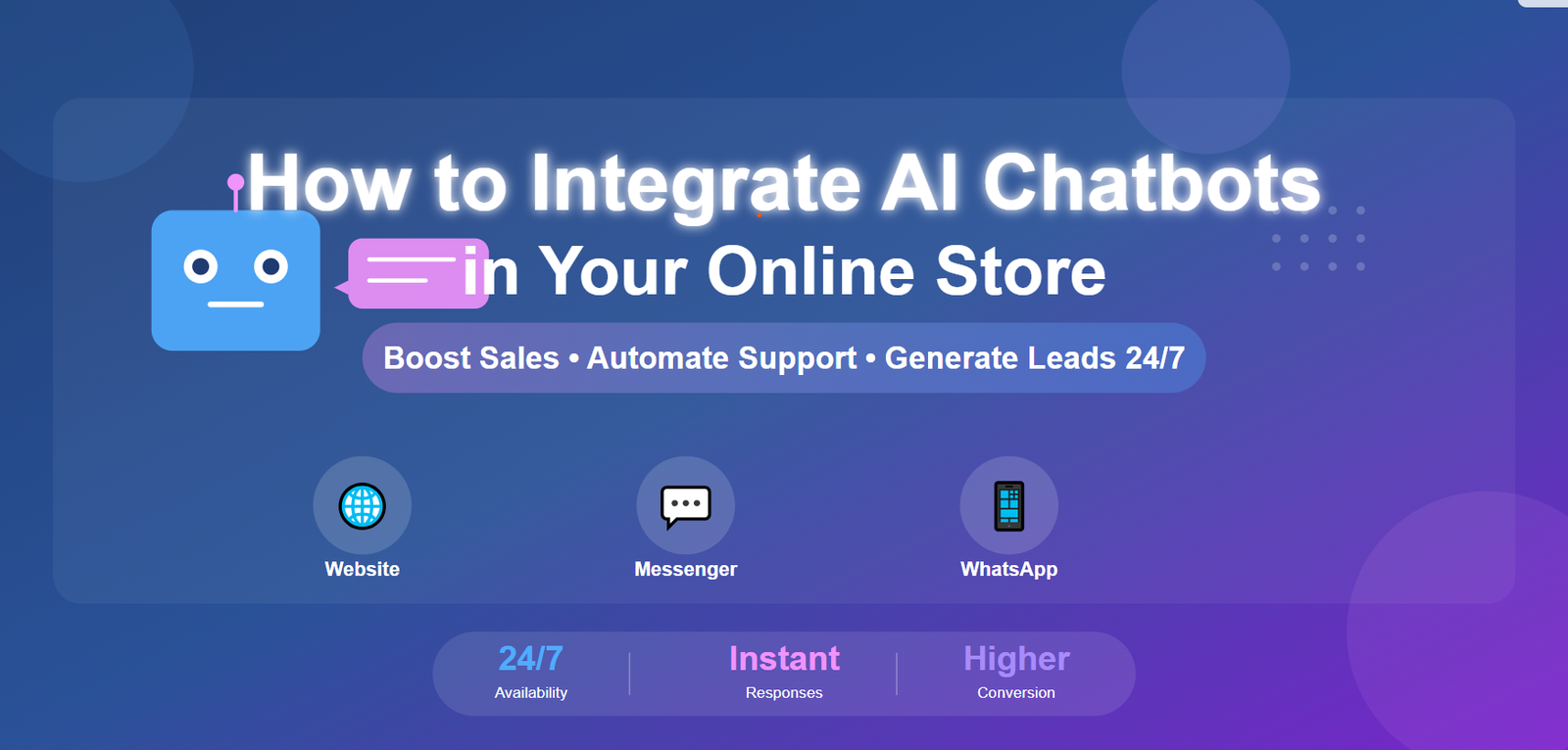 how to integrate ai chatbots in an online store